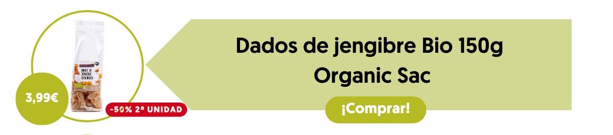 Dados de jengibre Bio 150g Organic Sac