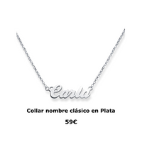 collar con nombre plata