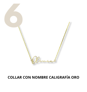 collar caligrafia oro