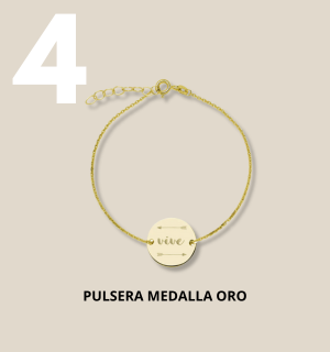 pulsera medalla oro