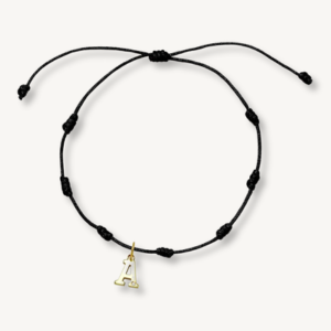 pulsera inicial diamante y oro
