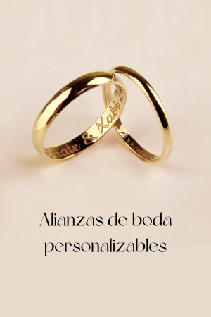 alianzas de boda personalizables