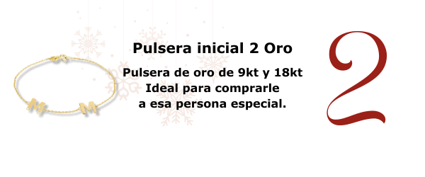 pulsera inicial de oro