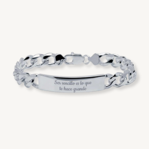 pulsera barbada plata