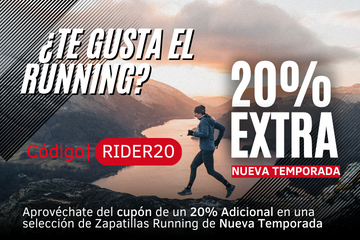  RIDER20 EXTHA 2 N TE7S e p Aprovchate del cupn de un 20% Adicional en una seleccion de Zapatilas Running de Nueva Temporada 