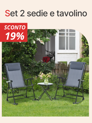 Set 2 sedie e tavolino
